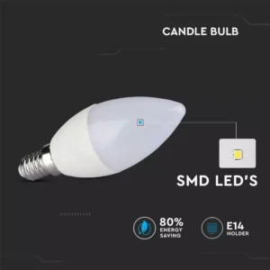 LED sijalka E14 C37 5,5W 470lm svečka 3kom - slika 4
