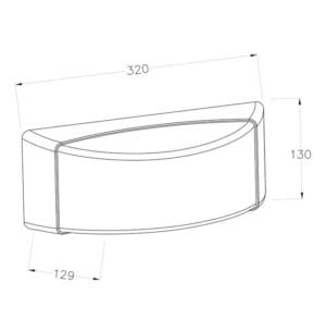 Stenska svetilka 1xE27 za LED IP65 PW3213-3 - slika 3