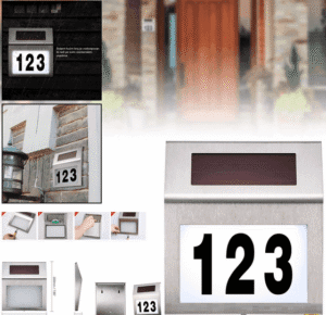 LED solarna svetilka 0,1W 5500-6000k 10lm IP65 120° - hišna označba - slika 5