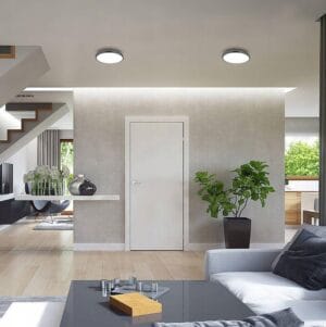 Plafonjera 2xE27 za LED IP44 SOLEN okrogla s senzorjem - slika 9