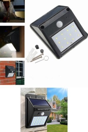 LED solarna stenska svetilka 3W 5500-6000k 200lm IP65 s senzorjem - slika 5
