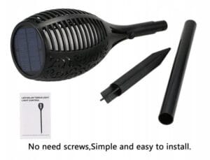 LED solarna vrtna svetilka 1,2W 30lm IP44 360°- videz OGNJA - slika 4