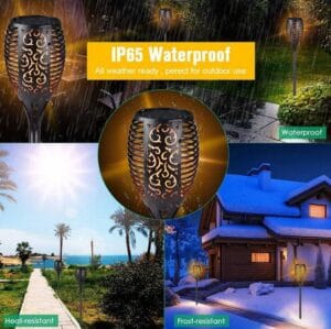 LED solarna vrtna svetilka 1,2W 30lm IP44 360°- videz OGNJA - slika 17