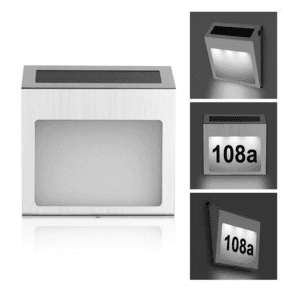 LED solarna svetilka 0,1W 5500-6000k 10lm IP65 120° - hišna označba - slika 4