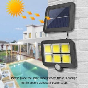 LED solarni reflektor 4W 250lm IP54 120° s senzorjem - slika 10