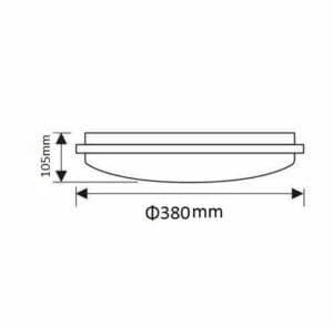 LED plafonjera 24W 4000k 2040lm IP44 VINGON s senzorjem - slika 3