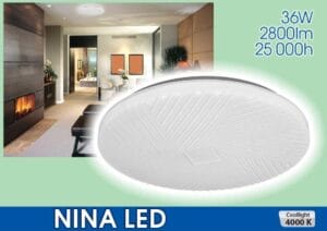 LED plafonjera 36W 4000k 2800lm IP20 120° NINA - slika 4