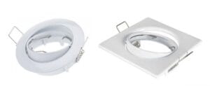 Vgradni PREGIBNI okvir za LED sijalko GU10 ali G5.3/MR16 okrogel/kvadratni - slika 3
