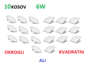 LED panel 6W vgradni 360lm IP20 + napajalnik - slika 10