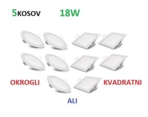 LED panel 18W vgradni 1350lm IP20 + napajalnik - slika 7