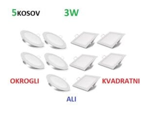 LED panel 3W vgradni 150lm IP20 + napajalnik - slika 11