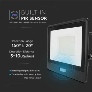 LED reflektor 30W 2340lm IP65 PIR senzor Samsung Chip 1M kabel - slika 7