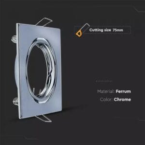 Vgradni PREGIBNI okvir za LED sijalko GU10 ali G5.3/MR16 - slika 4