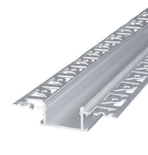 ALU profil VGRADNI 2m za dvojni LED trak za v mavčno ploščo ŠIROK - slika 4