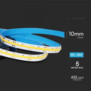 LED COB trak 10W/m 421leds/m 24V IP20 5m - slika 6