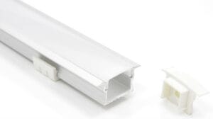 ALU profil VGRADNI 2m za dvojni LED trak 20x30 - komplet - slika 9