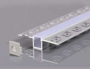 ALU profil VGRADNI 2m za LED trak ZA v mavčno ploščo - OZEK - slika 5