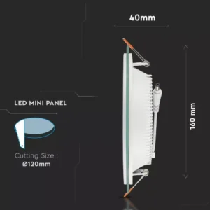 LED panel 12W vgradni 840lm IP20 steklen + napajalnik - slika 8