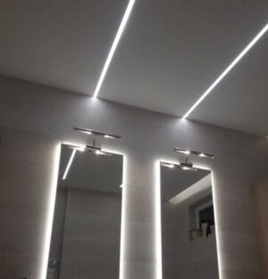 ALU profil VGRADNI 2m za dvojni LED trak za v mavčno ploščo ŠIROK - slika 17