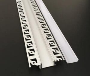 ALU profil VGRADNI 2m za dvojni LED trak za v mavčno ploščo ŠIROK - slika 5