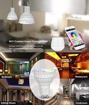 LED sijalka GU10 Mi-light 4W 280lm 25° SMART RGB+CCT FUT103 - slika 11