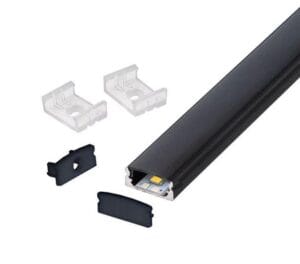 ALU profil NADGRADNI ČRN 2m za LED trak 17,4x7 - komplet - slika 6