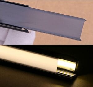 ALU profil NADGRADNI ČRN 2m za LED trak 17,4x7 - komplet - slika 10