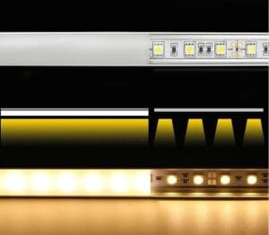 ALU profil NADGRADNI ČRN 2m za LED trak 17,4x7 - komplet - slika 11