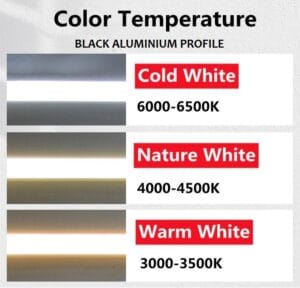 ALU profil VGRADNI ČRN 2m za LED trak 24,7x7 - komplet - slika 9