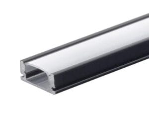 ALU profil NADGRADNI ČRN 2m za LED trak 17,4x7 - komplet - slika 4