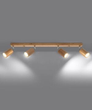 Svetilka 4xGU10 za LED IP20 BERG 4 lesena - slika 4