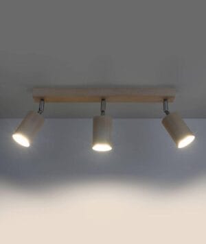 Svetilka 3xGU10 za LED IP20 BERG 3 lesena - slika 4