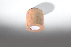 Stropna svetilka 1xGU10 za LED IP20 ORBIS lesena - slika 3