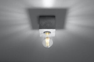 Stropna svetilka 1xE27 za LED IP20 ARIZ beton - slika 3