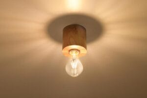 Stropna svetilka 1xE27 za LED IP20 SALGADO lesena - slika 4