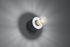Stenska svetilka 1xE27 za LED IP20 SALGADO beton - slika 5