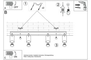 Svetilka 4xGU10 za LED IP20 RING 4L - slika 15