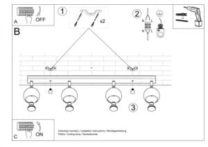 Svetilka 4xGU10 za LED IP20 OCULARE 4L - slika 9