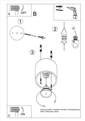 Stropna svetilka 1xGU10 za LED IP20 NEVILS - slika 7