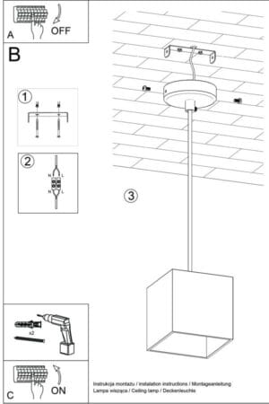 Viseča svetilka 1xGU10 za LED IP20 QUAD - slika 19