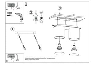 Stropna svetilka 2xGU10 za LED IP20 ORBIS 2 - slika 15