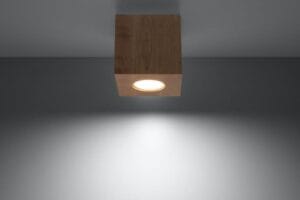 Stropna svetilka 1xGU10 za LED IP20 QUAD lesena - slika 4