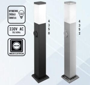 Talna svetilka 1xE27 za LED IP44 HAVANA z vtičnico SCHUKO - slika 17