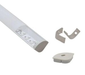 ALU profil KOTNI 2m za dvojni LED trak 23,5x23,5 - komplet - slika 7