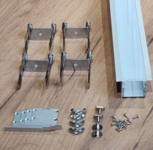 ALU profil VGRADNI 2m za več LED trakov 35x50 - komplet - slika 6
