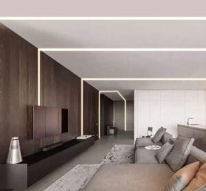 ALU profil VGRADNI 2m za več LED trakov 35x50 - komplet - slika 13