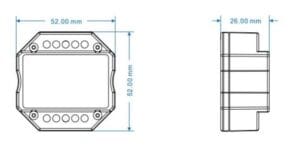 LED zatemnilnik-dimmer za v dozo V1-B 100-240VAC IP20 - slika 3