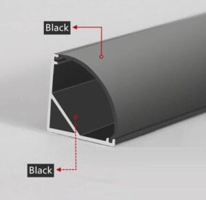 ALU profil KOTNI ČRN 2m LED trak 15,8x15,8 - komplet - slika 7