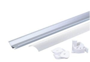 ALU profil KOTNI 2m za dvojni LED trak 23,5x23,5 - komplet - slika 4