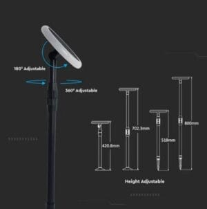 LED solarna vrtna svetilka 3W 260lm IP65 360° 2 kosa - slika 12